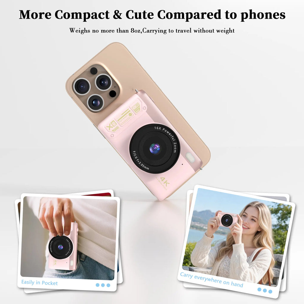 The ProShot 5K Retro Digicam | Vintage Creator Camera with 180° Flip Vlog Screen
