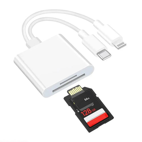 Instant Smartphone Photo Transfer Adapter | 2-in-1 USB-C & SD Card Reader