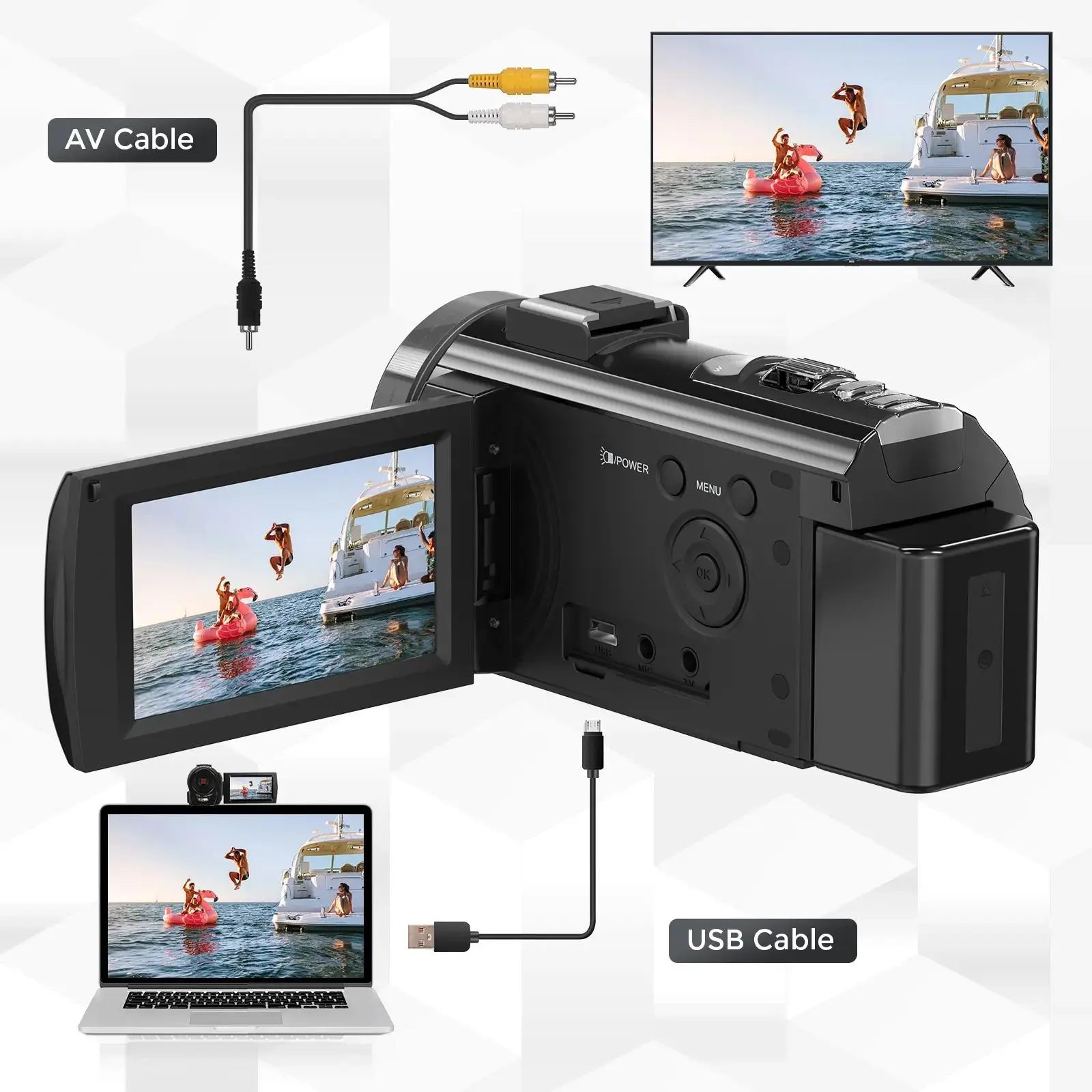 Retro 1080P HD Handheld Camcorder | Vintage Vlogging Pocket Camera (Includes 32GB Card & Remote)