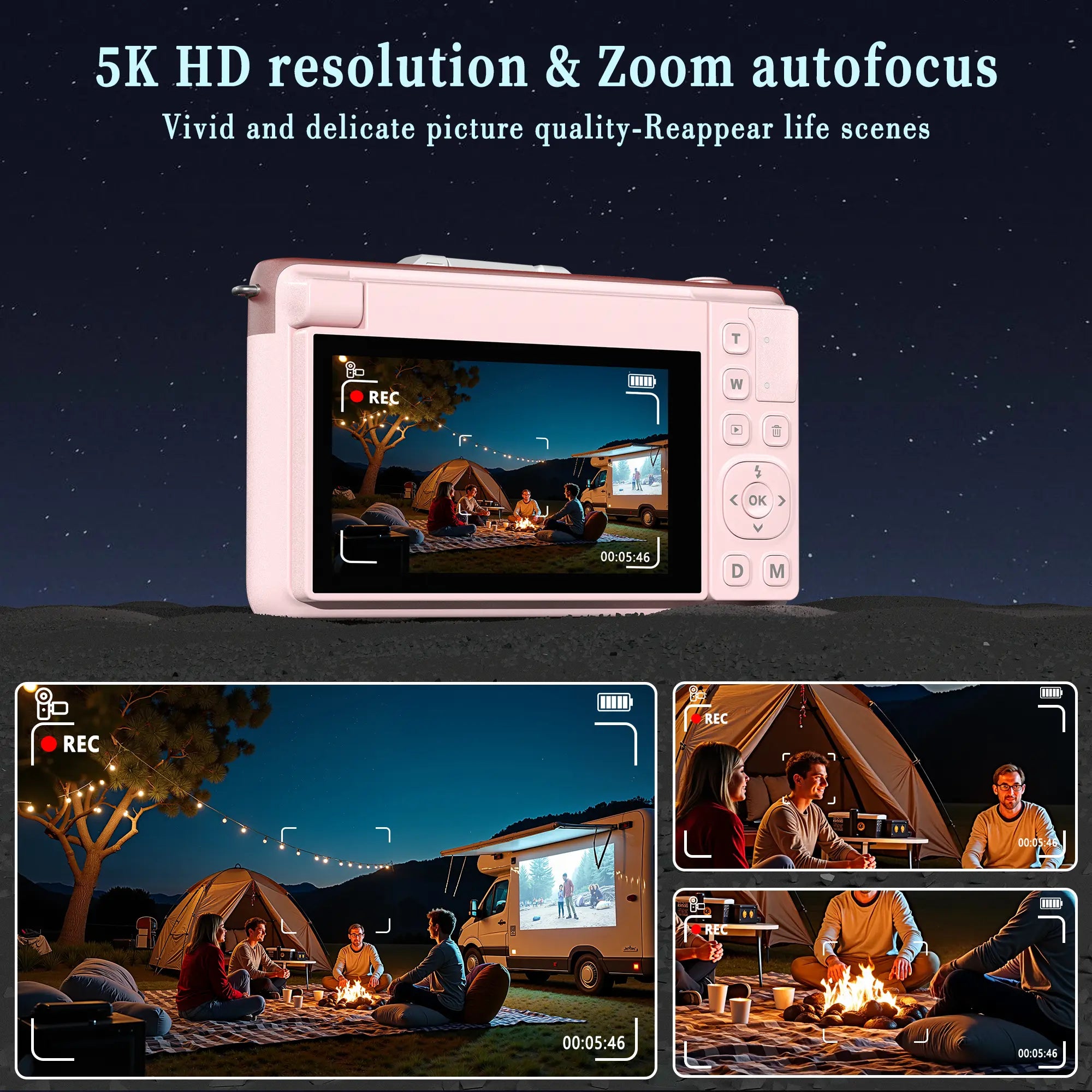 The ProShot 5K Retro Digicam | Vintage Creator Camera with 180° Flip Vlog Screen